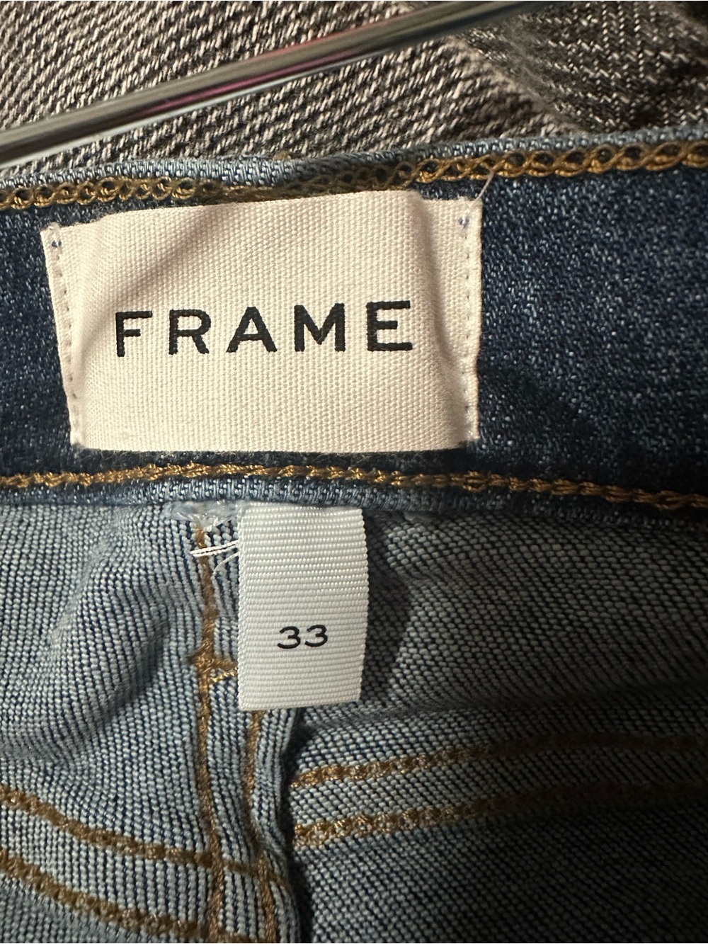 Frame Le High Flare Denim Jeans Medium Wash Bestia Size 33 - Picture 6 of 9